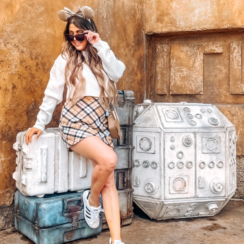 Yellow plaid skirt